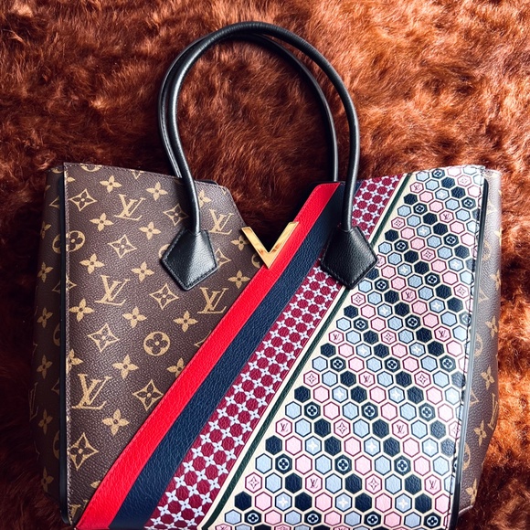 Kimono Handbag Limited Edition Mm Brown Multicolor Monogram Canvas and Calf Leat - Picture 5 of 7